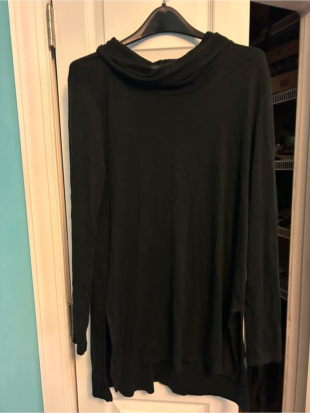 J. Jill Black Cowl-Neck Long Sleeve Tunic